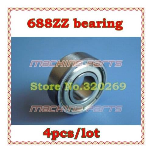 4pcs radial shaft ball bearing 688ZZ 8*16*5 8x16x5mm metal shield 688Z ball bearing
