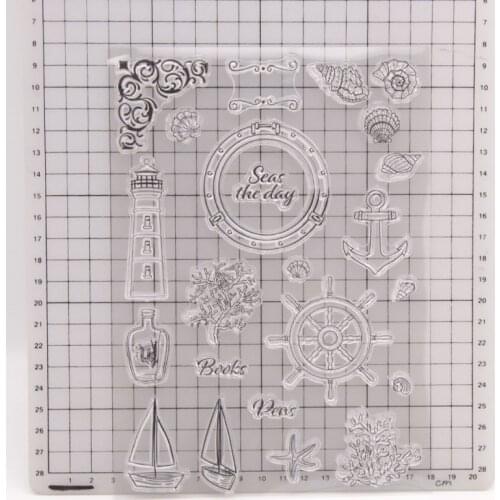 Rudder Sailboat Coral Conch Transparent Stamps New 2021 Rubber Silicone Seal for DIY Scrapbooking Card Making Album Decor Crafts