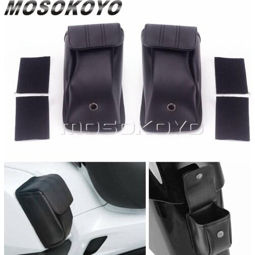 1 Piar Motorcycle Storage Bags Universal 6 3/4" Tall x 4 1/4" Wide for Honda Goldwing GL1800 GL1500 2018-2019 ATV UTV Scooter