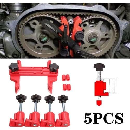 Universal 5Pcs/Set Camshaft Locking Tool Sprocket Gear Locking Tool Kit Car Auto Sprocket Gear Engine Timing Tool Set