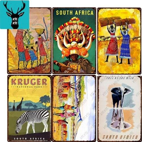 Vintage South Africa Tourist attraction Metal Sign Tin Sign Decor Plaque Metal Vintage Bar Pub living room Decorative Iron Plate