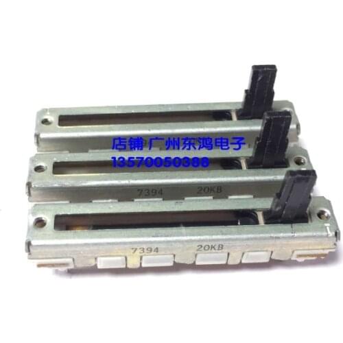 Japan sliding potentiometer single with a tap ALPS 45mm B20K 20KB 4.5cm shaft 10MM trip 30MM switch