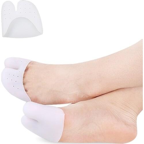 2 Pair Silicone Gel Foot Fingers Toe Separator Feet Care Tools Bunion Splint Straightener New Corrector Hallux Valgus Massager