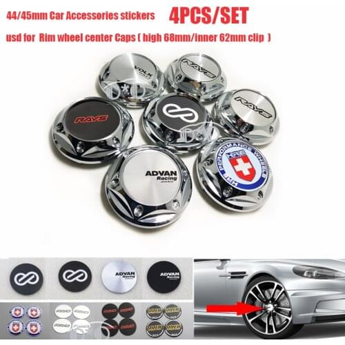 4PCs labels 45mm 50mm 68mm Enkei HRE Advan Racing Volk Rays Racing Car Wheel Center Centre Hub Cap Auto Styling Emblem Stickers
