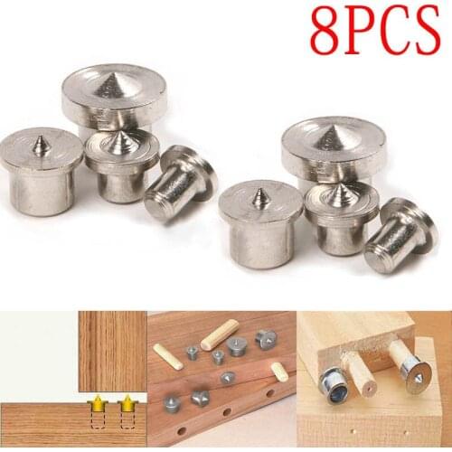 8pcs x Dowel Pins Center Point Set Woodworking Craft Clamp Steel Tools 6/8/10/12mm