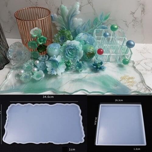 Super Large Irregular Shaped Mold Rectangular Fruit Tray Silicone Mold for Jewelry Making Tools Diy Craft