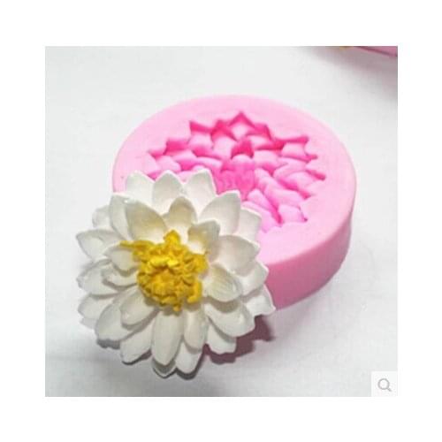 Chrysanthemum Blooming Modelling Fondant Molds Chocolate Silicone Flower Mold Cake Decoration Mold No.si410 Moulds PRZY