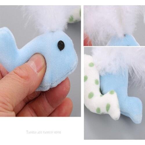 Cats Whale Feather Toys 1pcs Funny Interactive Cats Chewing Toys Whale Shape Super Soft Whale Feather Plush Pet Toy Pet Supplies