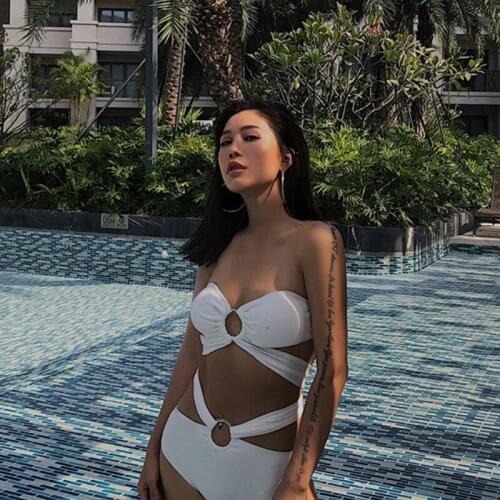 Swimsuit Women Swimming Trikini Woman May Female Beach Tankini Bathing Suit Three Piece Breasts Covering High Waist Abdomen