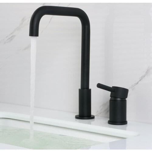 Black plated brass bathroom sink faucet Basin Cold Hot water faucet,top quality 8 inches two holes One handles tap