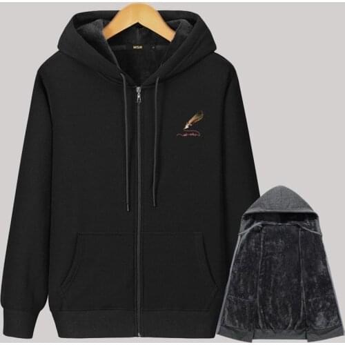 MenS Hoodie 2020 Autumn winter 95% Cotton Plus Fleece MenS Casual Hoodie Sweatshirt MenS Solid Color Hoodie Sweatshirt Top