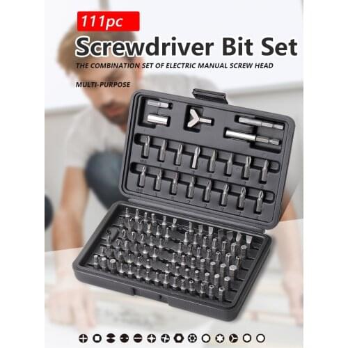 24/50/100/105pcs Screwdriver Bit Set Security Chrome Vanadium CR-V Steel Hex Key Phillips Slotted Tri-Wing Repair Hand Tool Kit