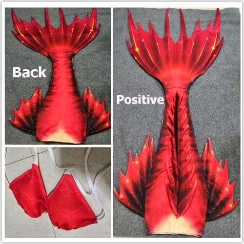 New Arrival Beautiful Mermaid Tail Girls Customize Swimwear Beach Vacation Mermaid Tail With Monofin Swimming Cospaly Costumes
