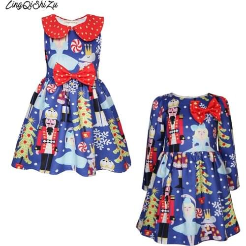 New Girls Christmas Dresses Nutcracker Dress Winter Long Sleeve Dress For Children 2020 Princess Dress