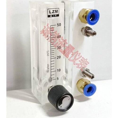 Panel Flowmeter LZM-6T Adjustable Flowmeter Fast Plug-in Type 5-50L/h
