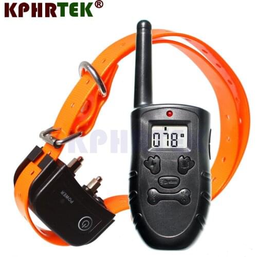 Rechargeable Remote Electronic Dog Training Collar With 100 Levels Shock Vibration Beeper And Light 4in1 Founctions 27nf