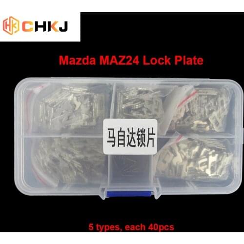 CHKJ 200PCS/Lot For MAZ24 Car Lock Reed Plate For Mazda Auto Lock Repair Accessories Kits Locksmith Tools Supplies 5 x 40PCS