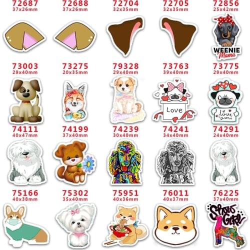 DIY Craft Supplies Sewing Accessories Cartoon Dog Printed Planar Resins Mold 10 Pieces. PR-72687