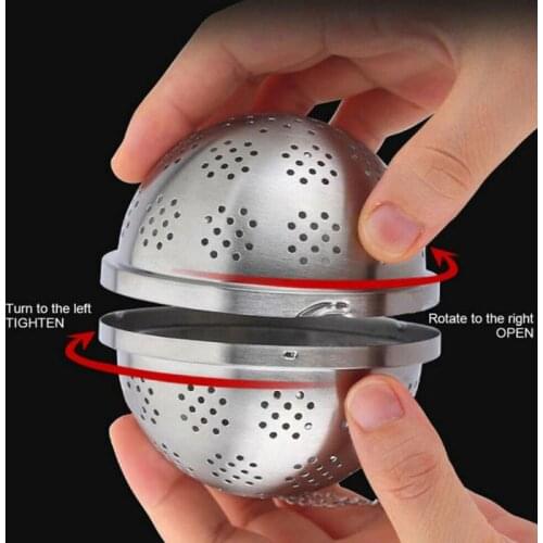 304 Stainless Steel Seasoning Ball Tea Infusers Ball Mesh Loose Leaf Herb Strainers Drain Tea Filter Home Kitchen Teaware Tools