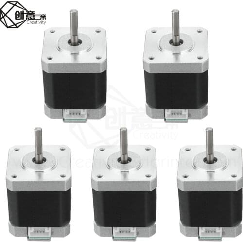 Creativity Nema17 Stepper Motor For 3D printer 4-lead 48mm /78Oz-in 1.7a 42BYGH 1.7A (17HS8401/17HS8401S) motor