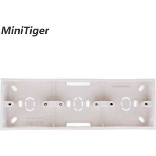 Minitiger External Mounting Box 258mm*86mm*34mm for 86 Type Triple Touch Switch or Socket Apply For Any Position of Wall Surface