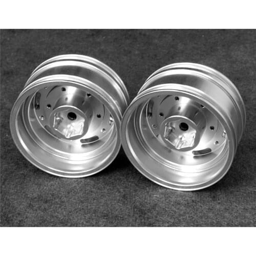 1 set Metal Front Power Axle Wheels for 1 Axle 1/14 Tamiya US semi Truck 12mm HEX Version RC Model Car Upgrade Accessories