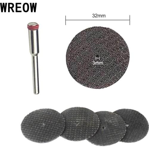 10pcs/set 32mm Metal Cutting Disc Grinder Rotary Tool Kit Resin Circular Saw Blade Wheel Cutting Sanding with 2pc Mandrel too Y7