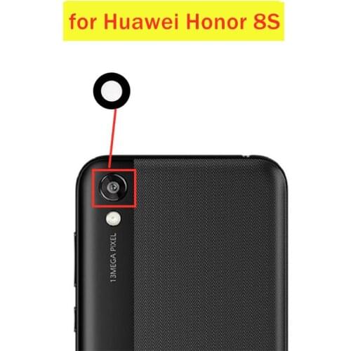 2pcs/lot for Huawei Honor 8S Back Camera Glass Lens Main Rear Camera Lens with Glue Repair Spare Parts