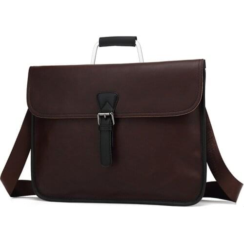 2018 male business bag PU leather mens briefcase document bag slung shoulder bag mens portable leisure bag computer IPAD purse