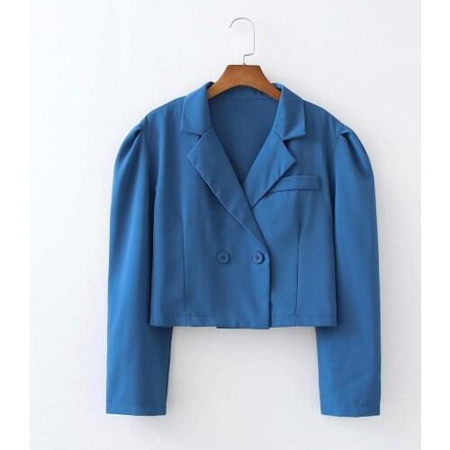 2021 summer new European and American style street fashion casual simple short suit jacket DLwt080