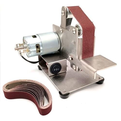 220V New Style DIY Polishing Grinding Machine Cutter Edges Sharpener Multifunctional Grinder Mini Electric Belt Sander 7 gears