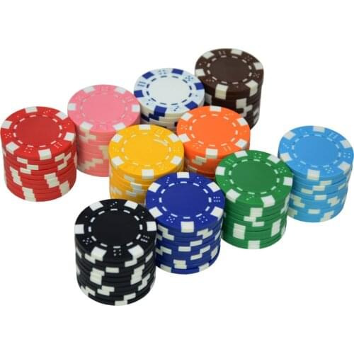 25 PCS/LOT Poker Chips 11.5g Iron/ABS Classic Entertament Chips 5 Colors Texas Hold'em Poker Wholesale Cheap Poker Chips