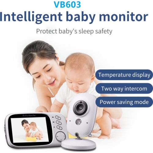 Baby Video Monitor Camera Two-way Audio Talk Night Vision Temper Surveillance Security Cam 3.2 inch Home Smart Babysitter H-VB60