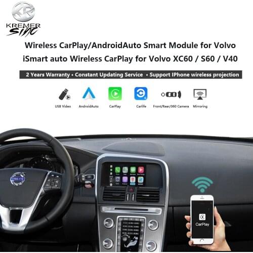 5G Upgrade Version For Volvo Wireless CarPlay AndroidAuto Retrofit Box V40 V60 XC60 S60 V70 XC70 2011-2014 Model OEM Microphone