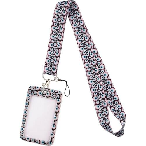 K2890 Eyeballs Neck Straps Cool Lanyard Car Keychain ID Card Passport Gym Cell Phone Key Ring Badge Holder Jewelry Friend Gifts