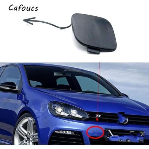 Cafoucs Front Bumper Tow Hook Eye Cover Cap 5K0807241D Fit For VW Golf R20 MK6 6 Rline 2009-2013