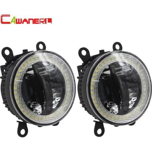 Cawanerl For 2000-2008 Peugeot 307 Car LED Bulb Fog Light DRL Daytime Running Lamp Angel Eye 12V Accessories