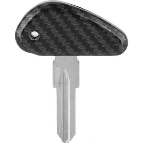 Ignition Key Case Uncut Ignition Start Key W/Carbon Fiber Style Shell Fit for Indian Scout 1920‑2018 Motorcycle