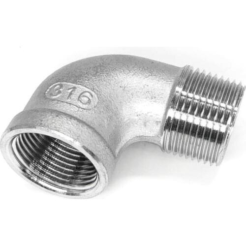1/4" 3/8" 1/2" 3/4" 1" 1-1/4" 1-1/2" BSP Female To Male Thread 316 Stainless Steel 90 Degree Elbow Pipe Fitting Connector