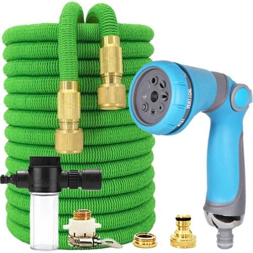 Hot Sale Garden Watering Hose Magic Latex Telescopic Pistol Hose Flower Plug High Pressure Car Wash Hose Garden Outdoor Supplies