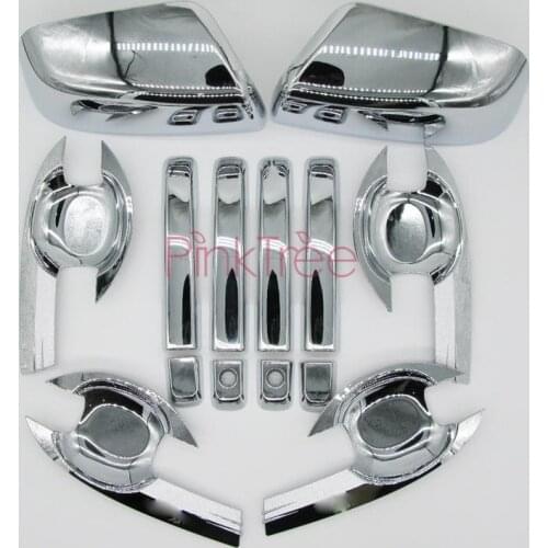 For ISUZU DMAX 2012 -2018 Chrome Door Handle Cover Door Bowls Review Mirror Cover Car Styling Accessorries