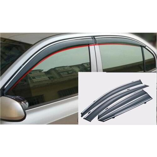 For hyundai Elantra 2006-2011 Chrome Car Window Sun Vent Visor Rain Guards Sun/ rain Shield Auto Accessories