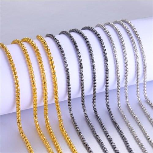 JUWANG 2020 New Fashion Chains Necklaces For Women 2.5 mm Width Gold Silver Color Alloy Snake Chain Necklaces Trendy Jewelry