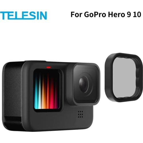 TELESIN Polarizing CPL Lens Filter Set Aluminium Alloy Frame Cover for GoPro Hero 9 Action Camera CPL Lens Accessories
