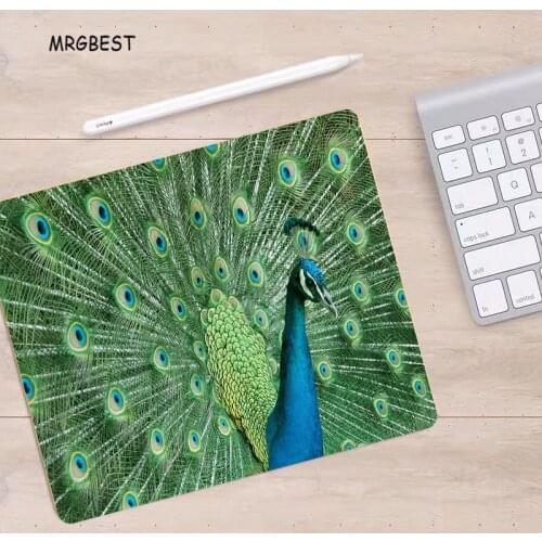 MRGBEST Mouse-pad Small Beautiful Pavo 22X18/25X20/29X25CM Rectangle Office Desk Mice Pads with Nature Rubber for Children