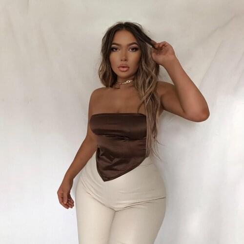 Summer Strapless Scarf Crop Tops Women Harajuku Fashion Sleeveless Backless Club Party Sexy Pure Black Wrap Mini Tube Top Female