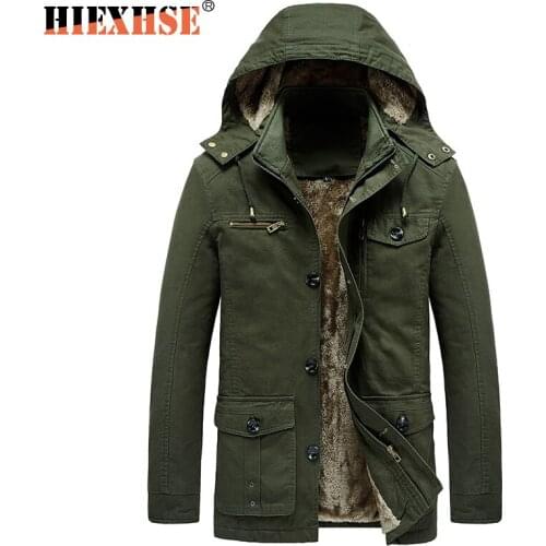 Men Jacket Apring Atumn Parka Winder Winterbreak Thick Fleece Brand Coat Casual Medium-Long Jackets Windproof Parkas Men Jacket
