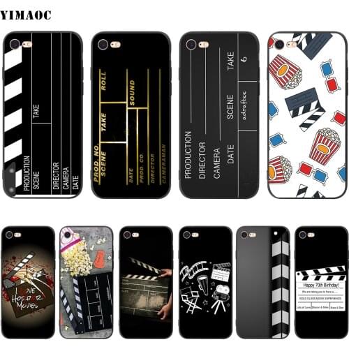 YIMAOC Film Movie Clapperboard Soft Case for Apple iPhone SE 2020 5 5s 6 6s 7 8 Plus XR X Xs 11 12 Pro Max 12 mini