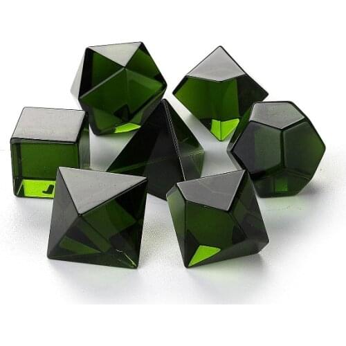 Olive Emerald Digital Creative Polyhedral Dice Set Running Group Board Game Game Dice Gem Polyhedral Dice
