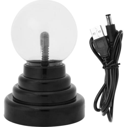 Plastic Luminaria Glass Plasma Ball Hot Magic USB Sphere Lightning Lamp Light Party Black Base Novidade Bedside Lamp